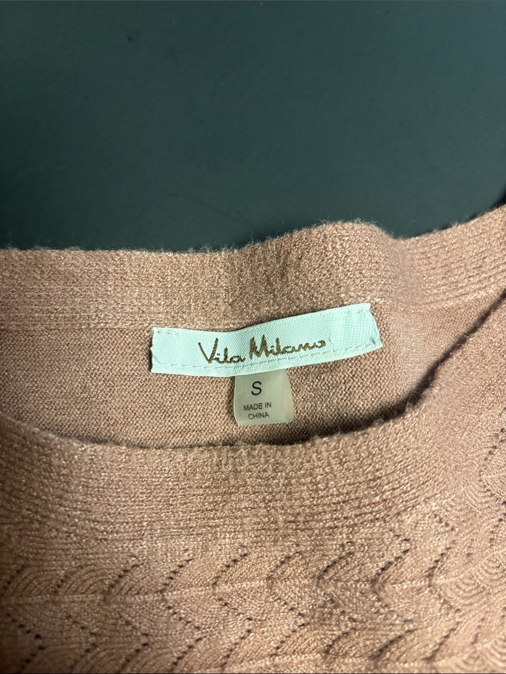 Women's Mauve Crewneck Knit Sweater - Lightweight Textured Pullover - Picture 2 of 5